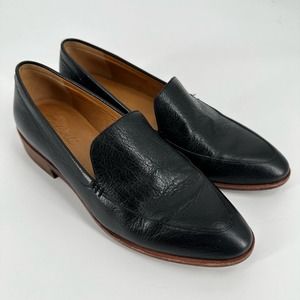 Madewell Loafer Black Leather Almond Toe Frances Size 8 Skimmer